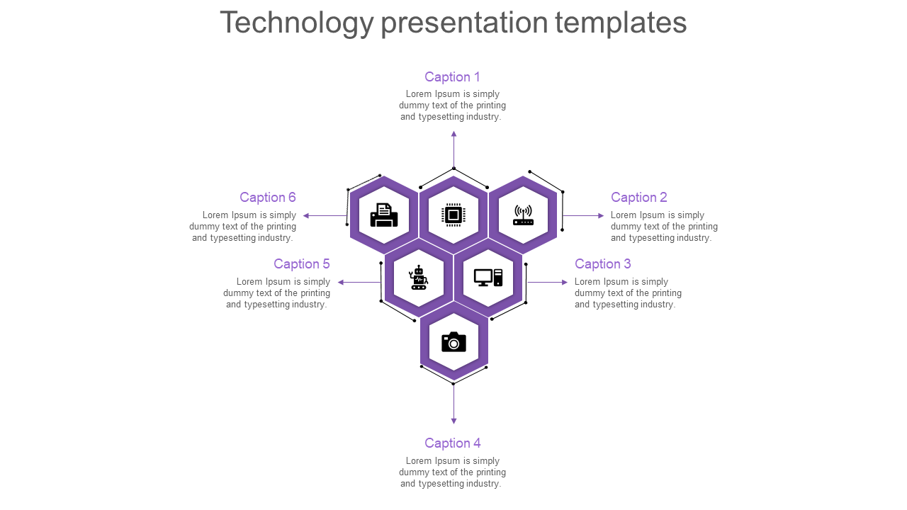 technology presentation templates-purple